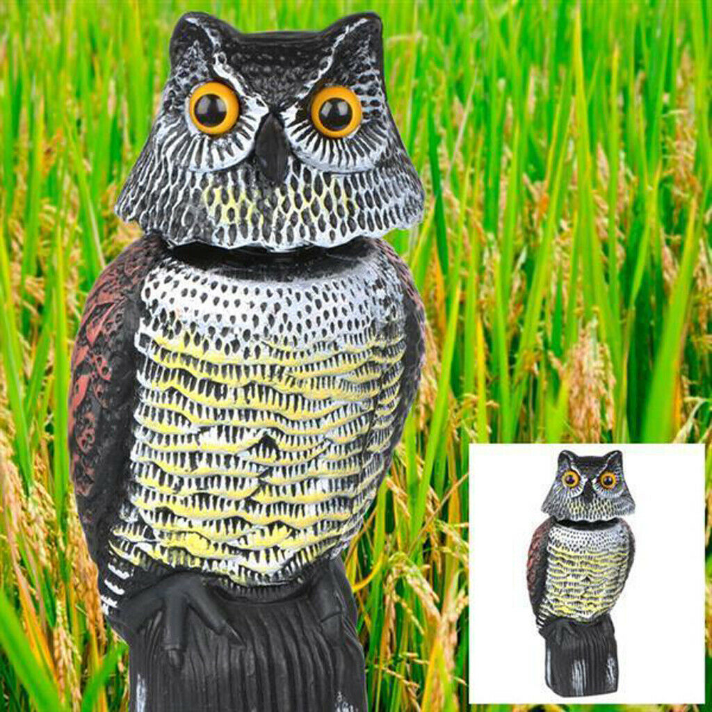 Owl Realistic Eyes Waterproof Owls Bird Control Scarecrow Garden Decoy Owls