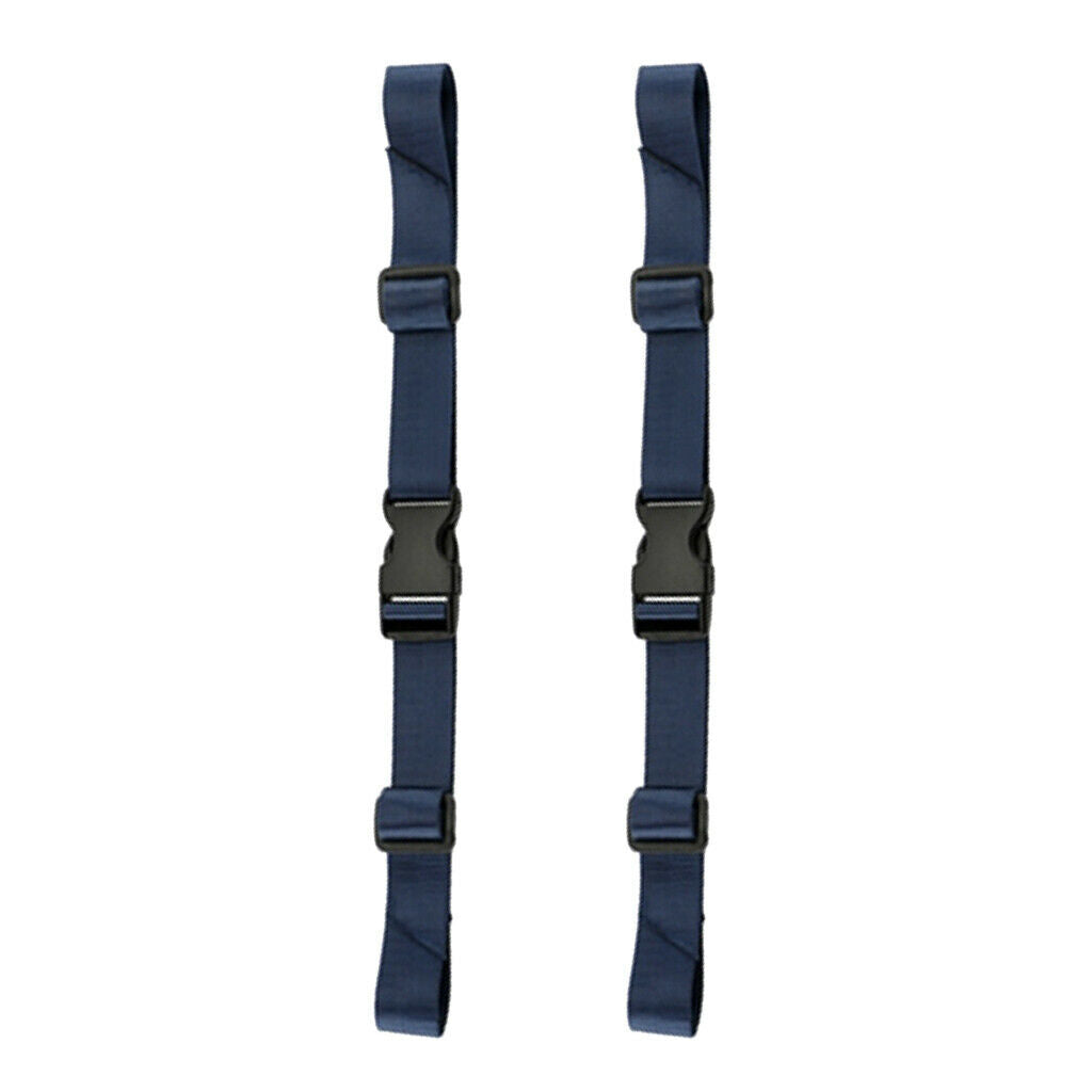 2 Pairs Navy Blue Adjustable Nylon Backpack Strap