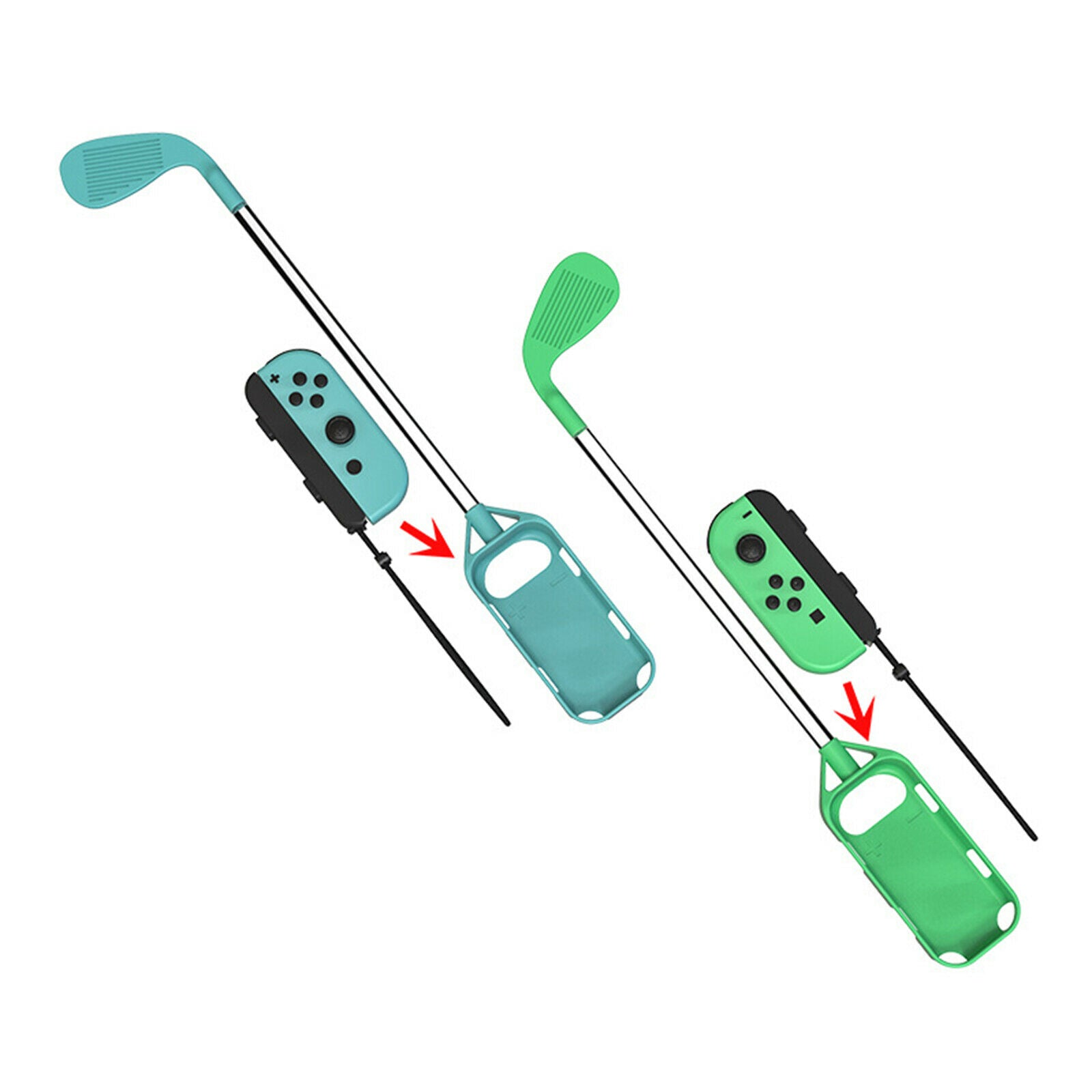2pcs/set Game Controller Golf Club Grip Hand Grips for Switch Game Console
