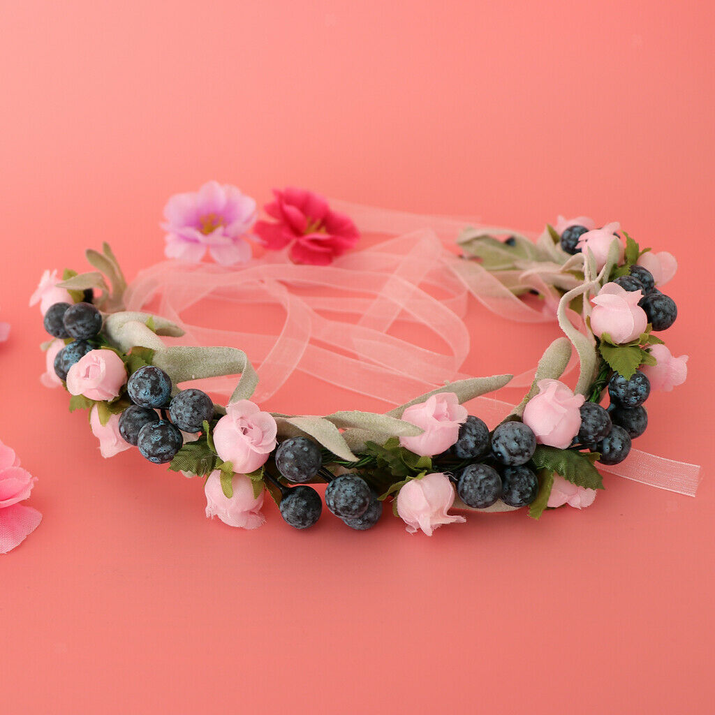 Hair Ornament Headband Artificial Flower Charming Hair Accessory for Bride And