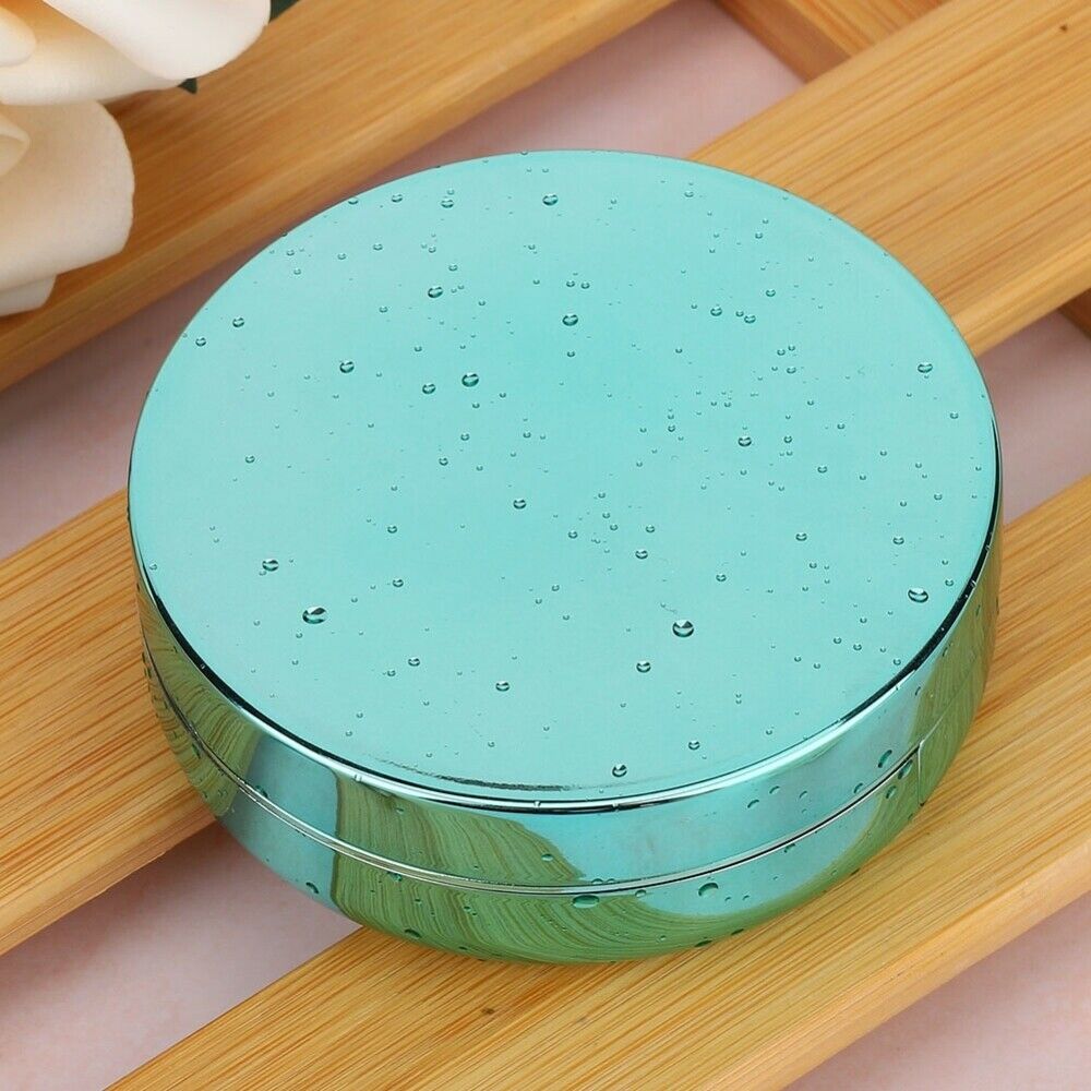 Portable Round Reflective Contact Lenses Storage Box Case Container Holder NEW