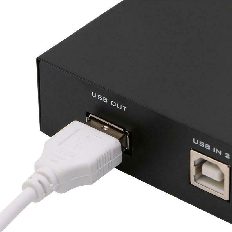 2 Ports USB2.0 Sharing Device Switch Switcher Adapter Box For PC Scanner Printer