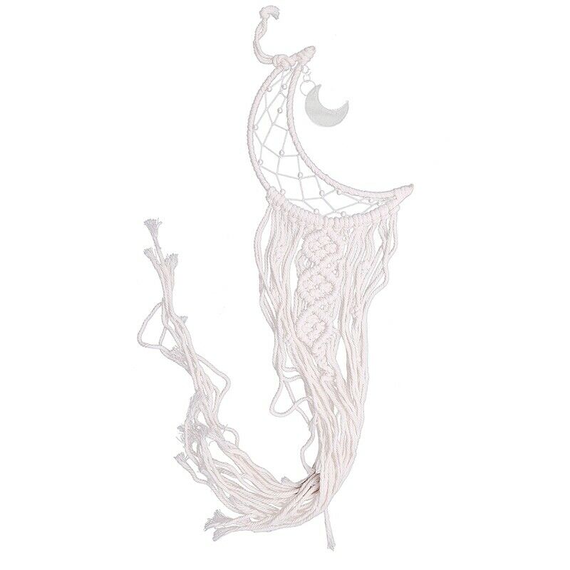 Bohemian Chic Macrame Wall Hanging Tapestry Moon Dreamcatcher Wall Decor Boho I4