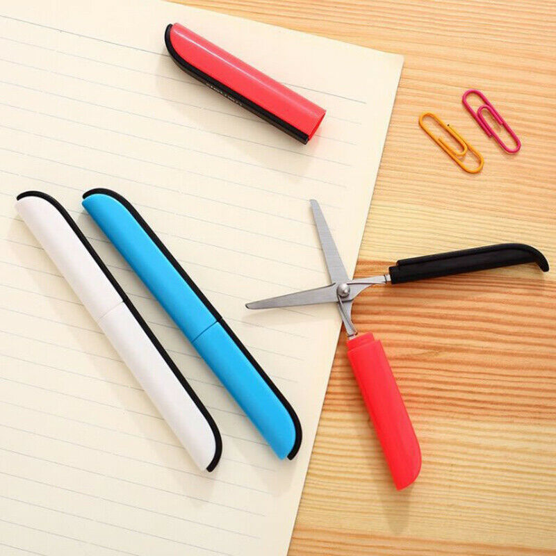 Portable Safe Scissors Paper Cutting DIY Art Office School Supply Pen Modelin Pb