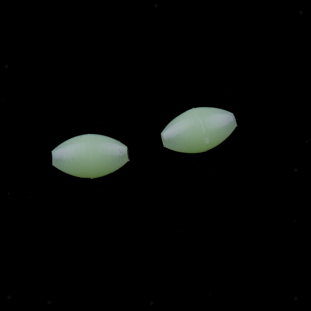 100Pcs Fishing Beads Round Luminous Rig Beads Sea Fishing Floating Tackle