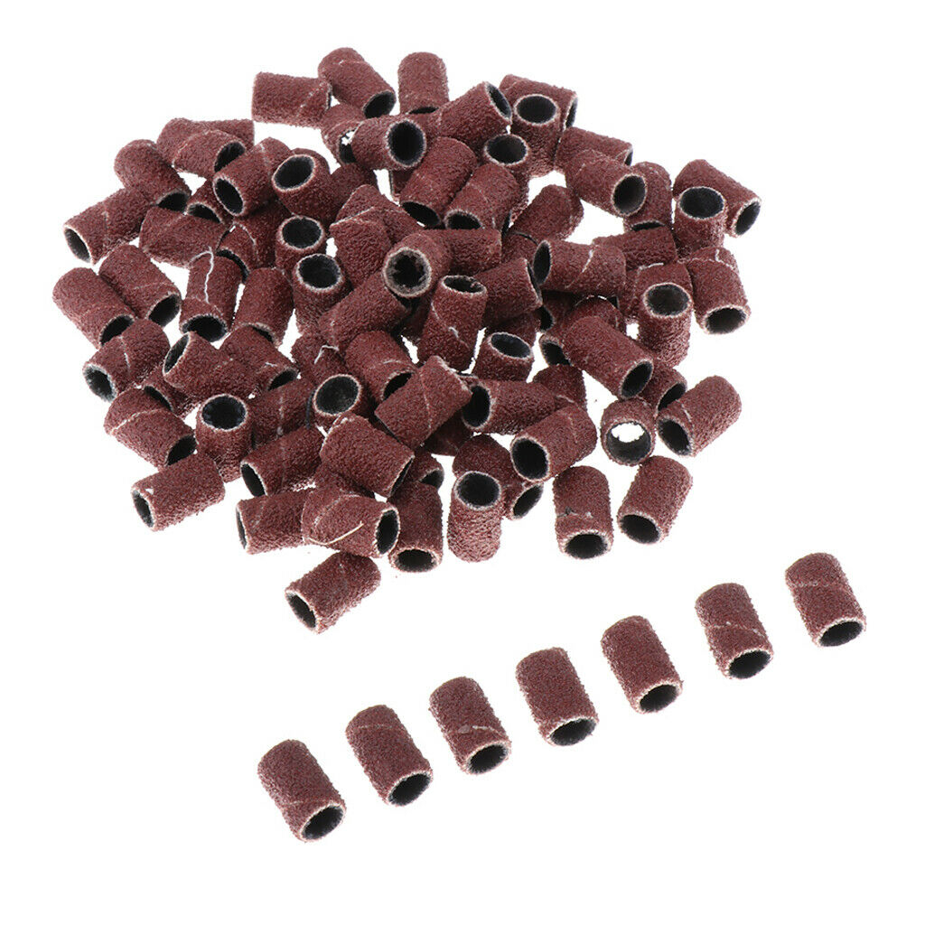 300 Pack Nail Sanding Bands Gel Calluses Remover Polishing Pedicure Tools