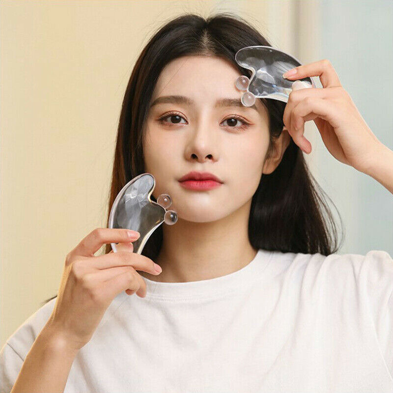 face gua sha board facial plate face body massage tool heart-shap.l8