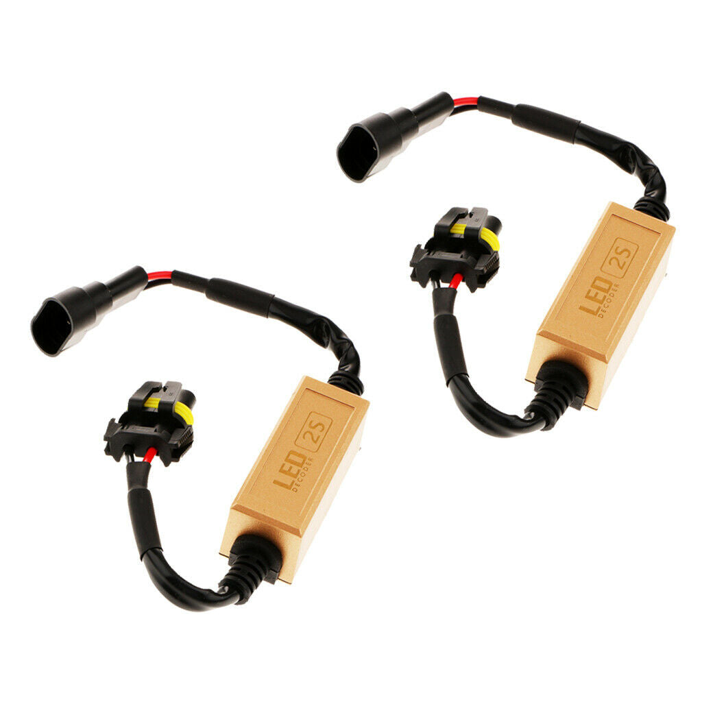 2pcs 9006 LED Headlight Error Free Anti Flicker Resistor Canceller Decoder