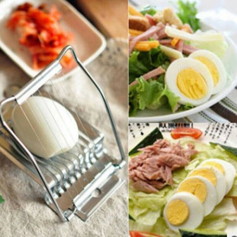 Stainless steel egg cutter preserved egg splitting tool fancy egg slicer .l8