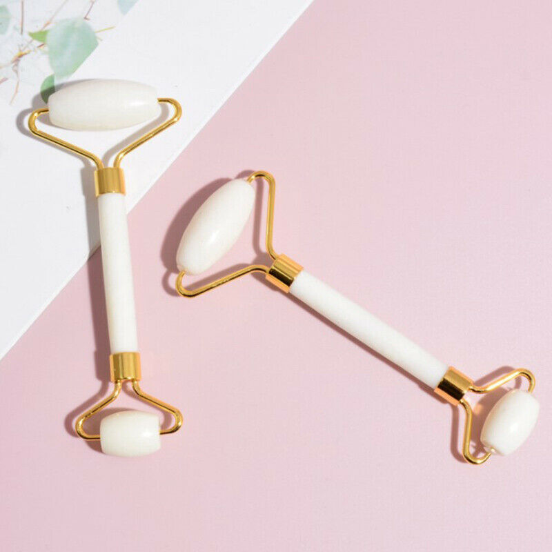 Jade Roller Facial Massager Roller Real Stone Massage Face Lifting Anti-AginFCA