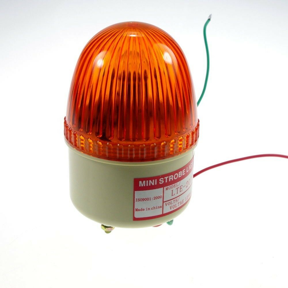 1PCS 12VDC Yellow  MINI  Beacon Warning Signal Light Lamp  Spiral Fixed