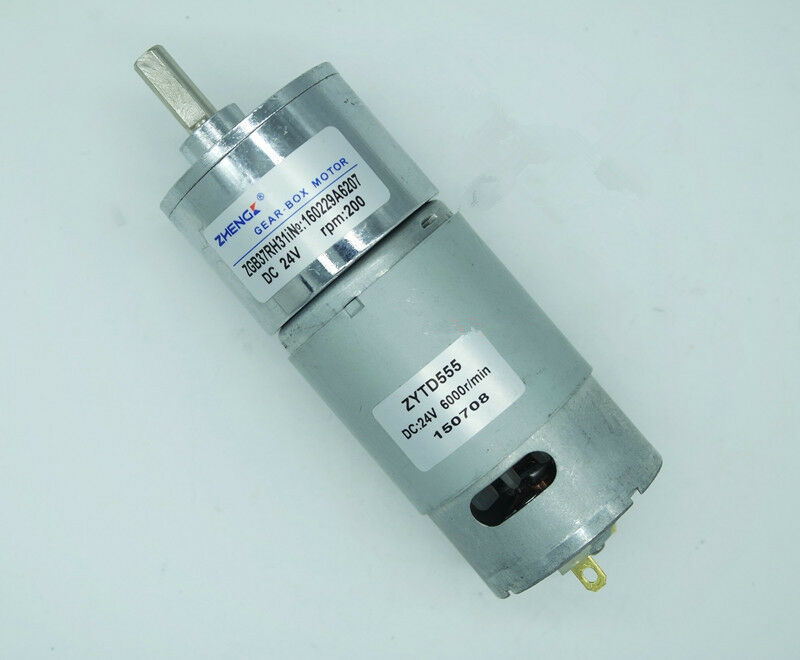 ZGB37RH DC 24V 200RPM 38mm Body Diameter Electric Geared Motor DIY robots