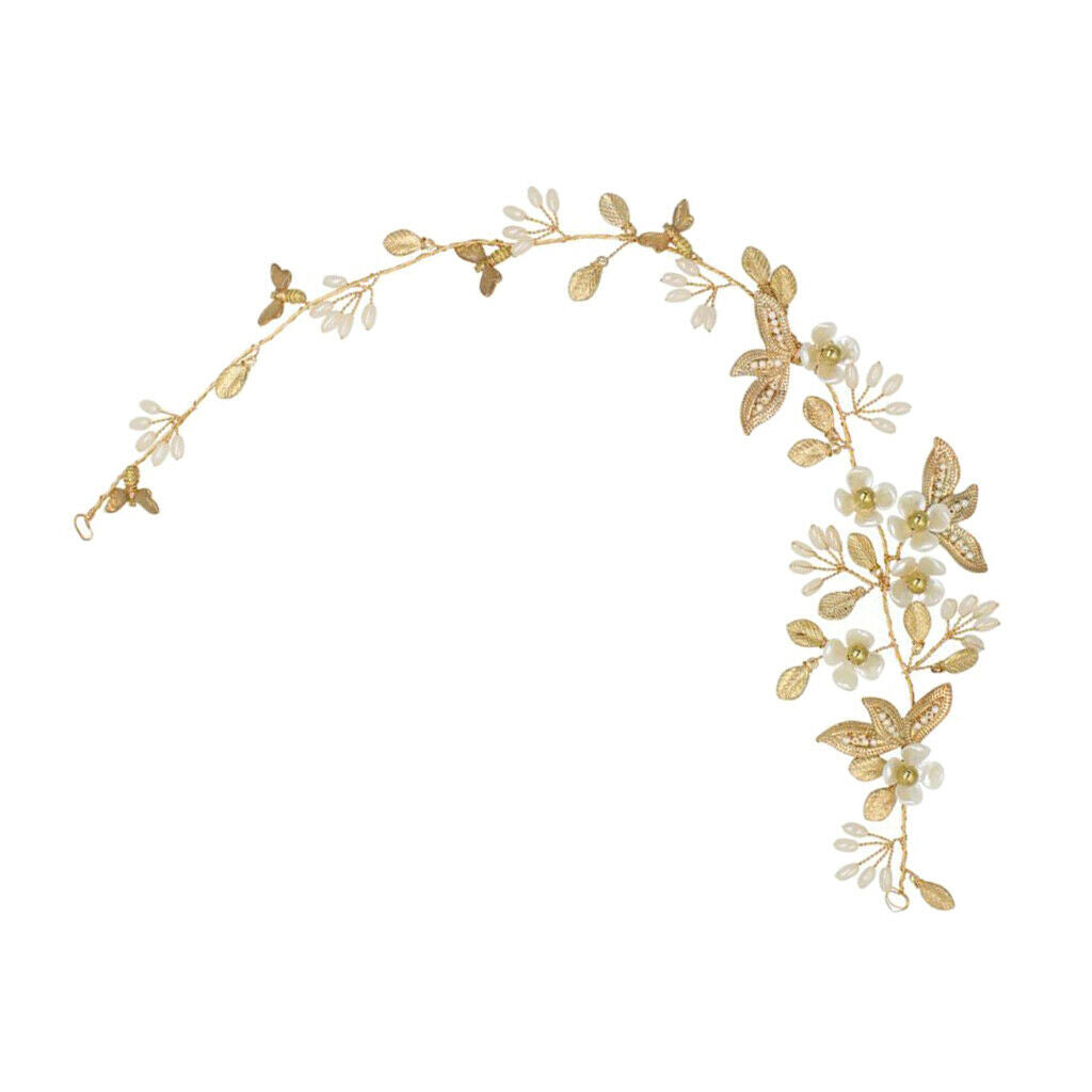 Elegant Bridal Pearls Beads Headband Cocktail Party Hair Band Headwear