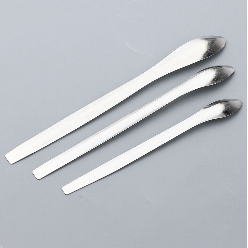 3 Packs Stainless Steel Sturdy Spoons Set Lipstick Balm Making DIY Dispensing