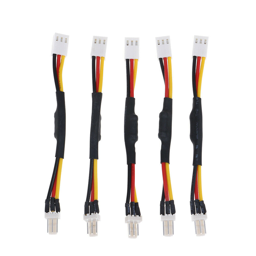 5Pcs 3Pins noise reduction cable lead for PC cooling fan ZYDD