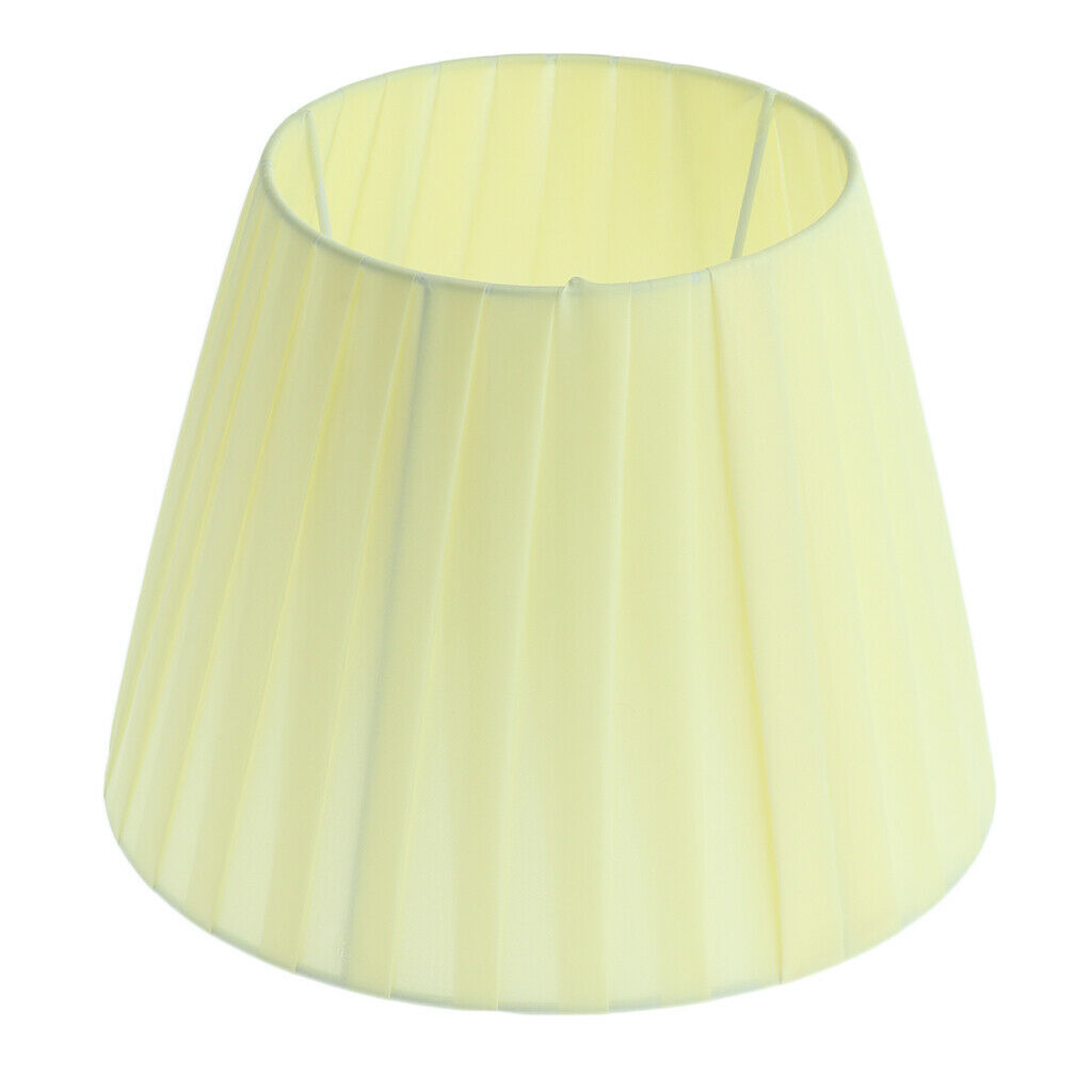 2x Desk Table White Lamp Shade Barrel Decoration Linen Fabric Lampshade