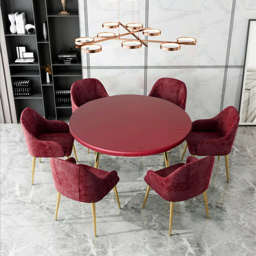 Red Tablecloth Set Of 2 120cm Indoor Outdoor Tablecloth Round Tablecloth