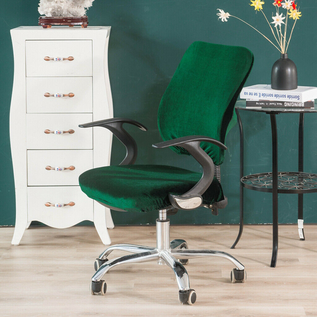 2x Removable Chair Covers Made Of Stretch Velvet Seat Seat