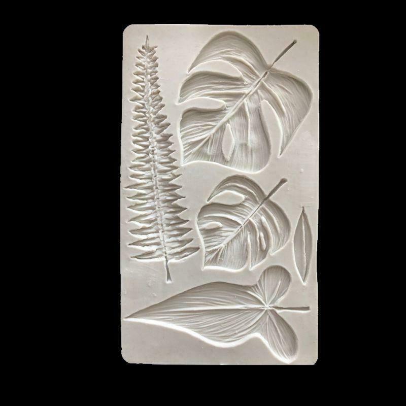 Palm Leaves Silicone Mold Clay Fondant Mould DIY Baking Cake decoration