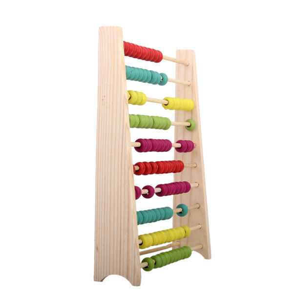 Wooden Abacus 100 Beads Counting Number Preschool Kids Math Learning Aid