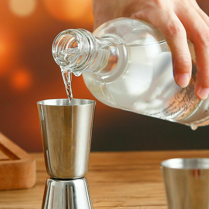 25/50ML Steel Jigger Double Shot Drink Spirit Measure Cocktail Measure Cup Home