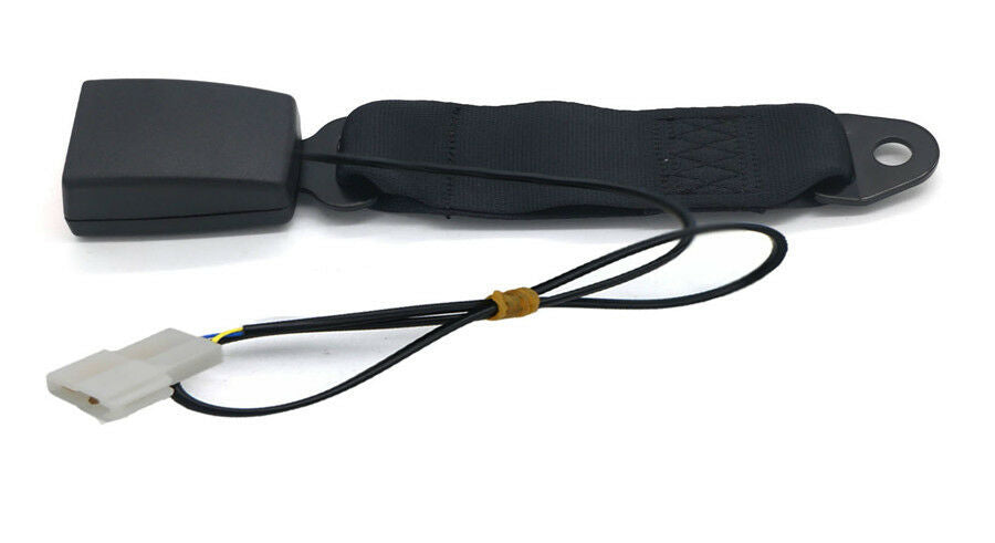 7/8" Plastic Car Front Seat Belt Buckle Padding Socket Plug with Warning Cable