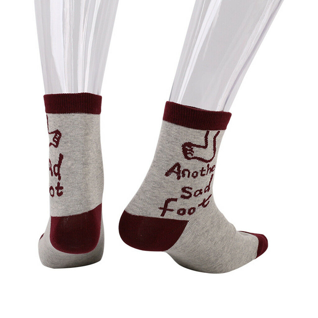 Novelty Art Cartoon Ankle Socks Women Men Funny Socks Xmas Socks Gifts  Gray