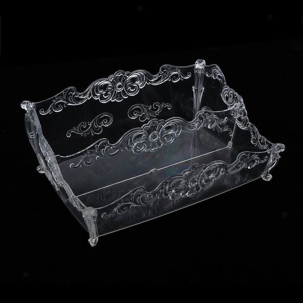 Pro Cosmetic Storage Makeup Holder Display Rack 2 Large Slots Transparent