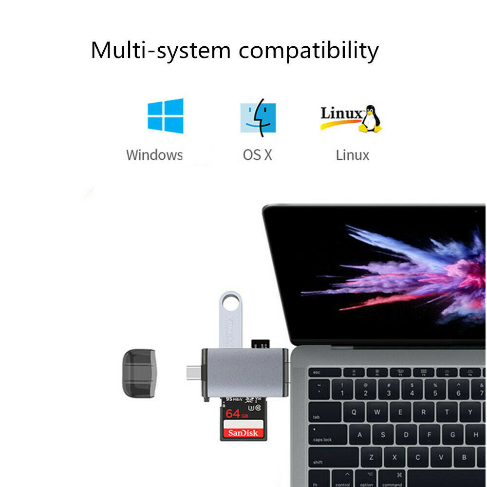 6 in1 TypeC Card Reader OTG Card Reader USB Port Computer Mobile Phone Universal