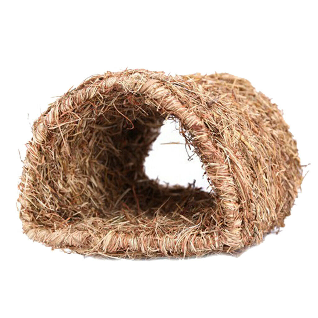 Hand-made Natural Straws Pet Hamster Bunny Chinchillas Rabbit Nest Cubby