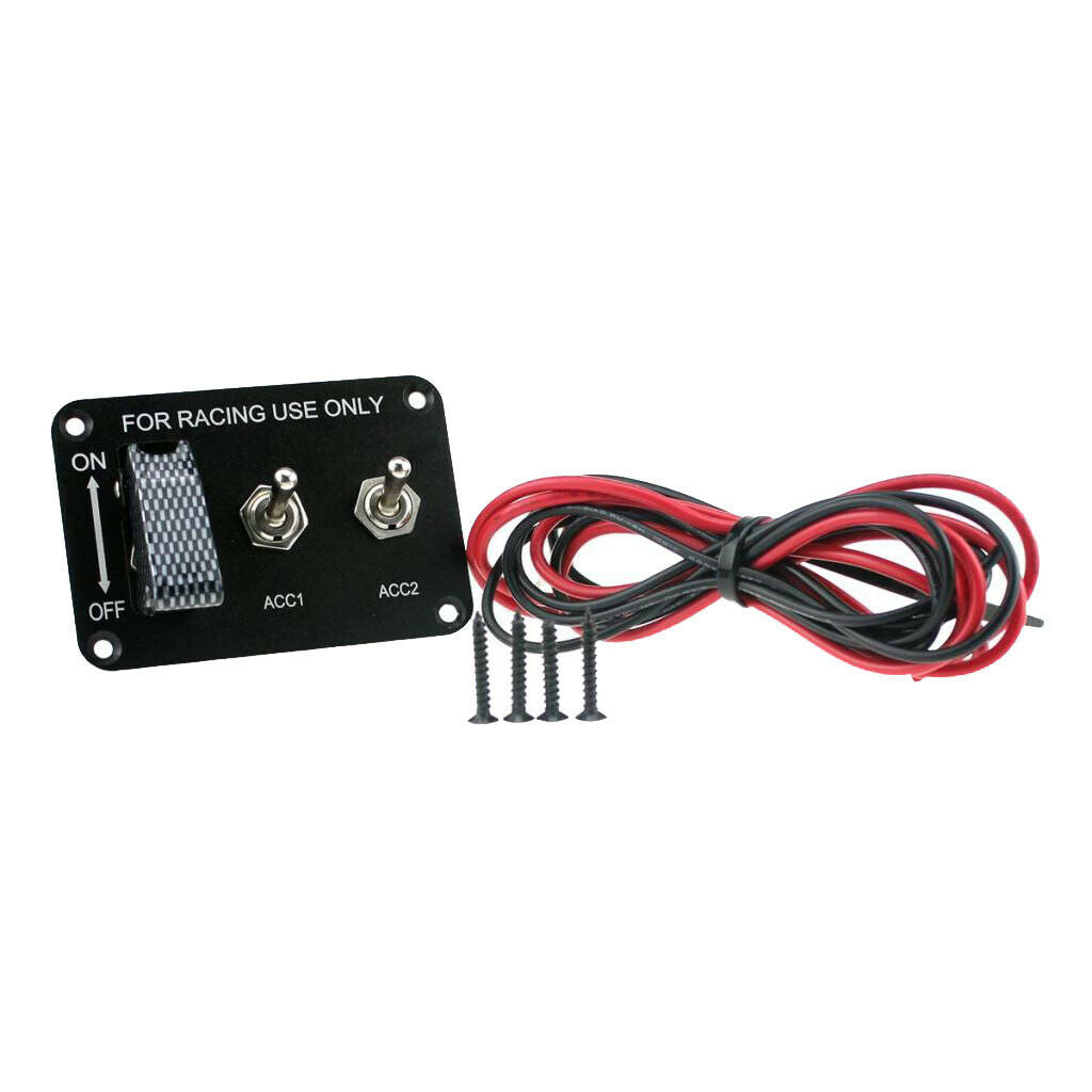 Car Marine Boat 12V/20A 3 Gang SPST Toggle Switches Control Aluminum Panel