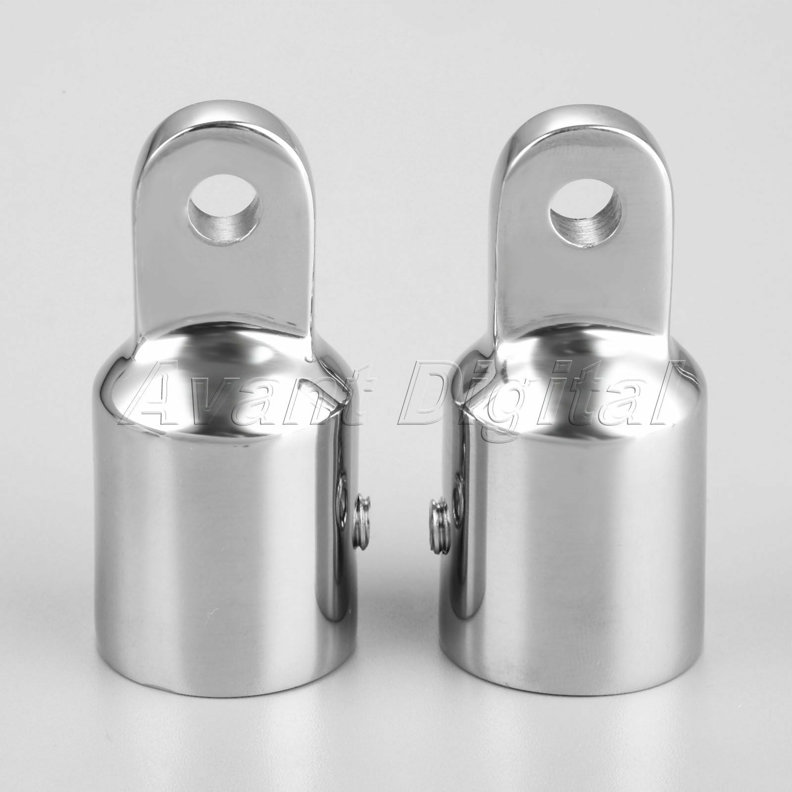 Stainless Steel Boat Hardware Marine 2 Pcs Eye End Cap for 3/4" / 20mm Pipe Tube