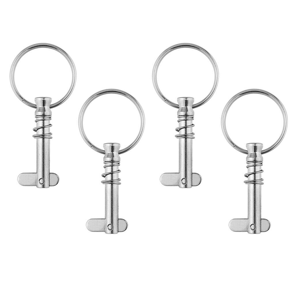 4x Quick Release Pin w/ Ring 6.3X40mm for Top Deck Hinge Marine Hardware