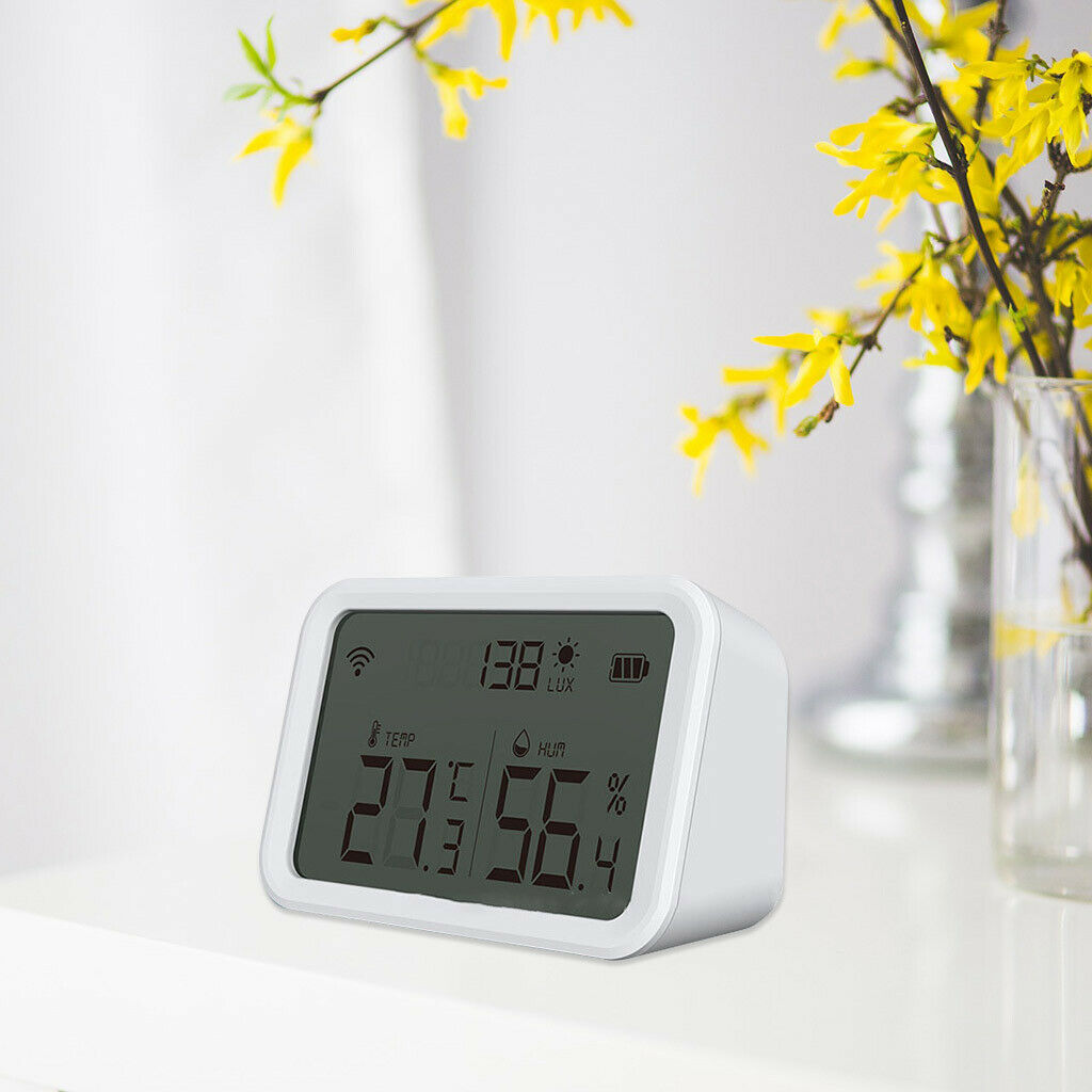 Digital Thermometer Hygrometer with LCD Screen for Room Wine Cellar Basement