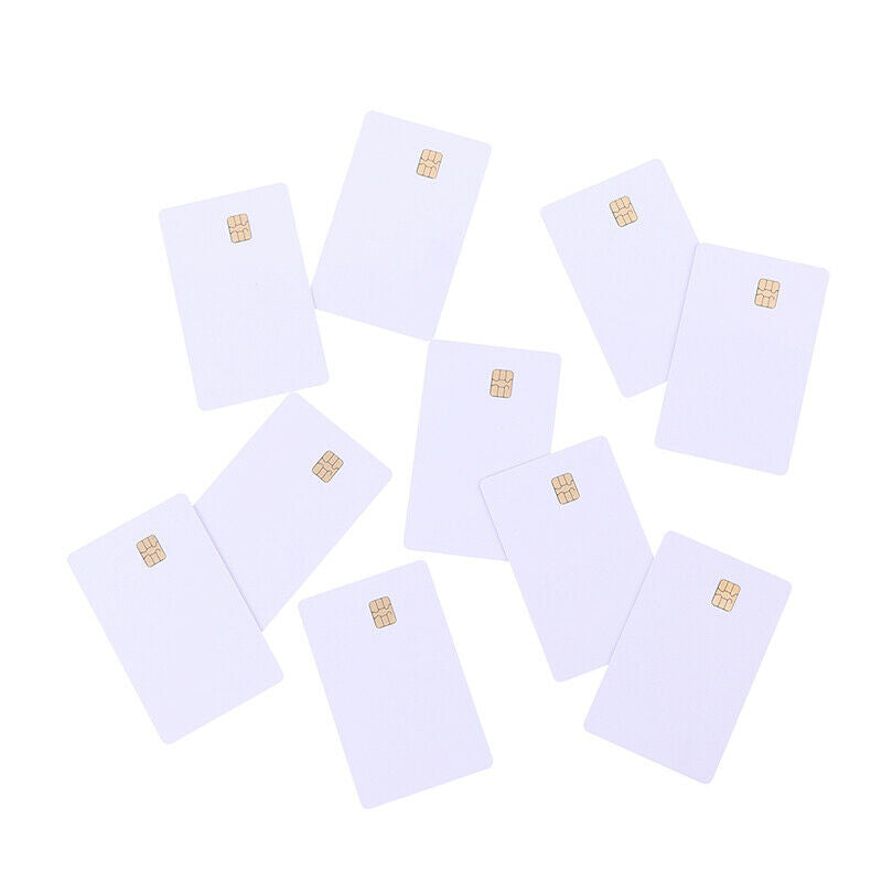 10Pcs SLE 4442 Chip With Hico Magnetic Stripe Contact IC Card 2 in 1 Blank C Kt