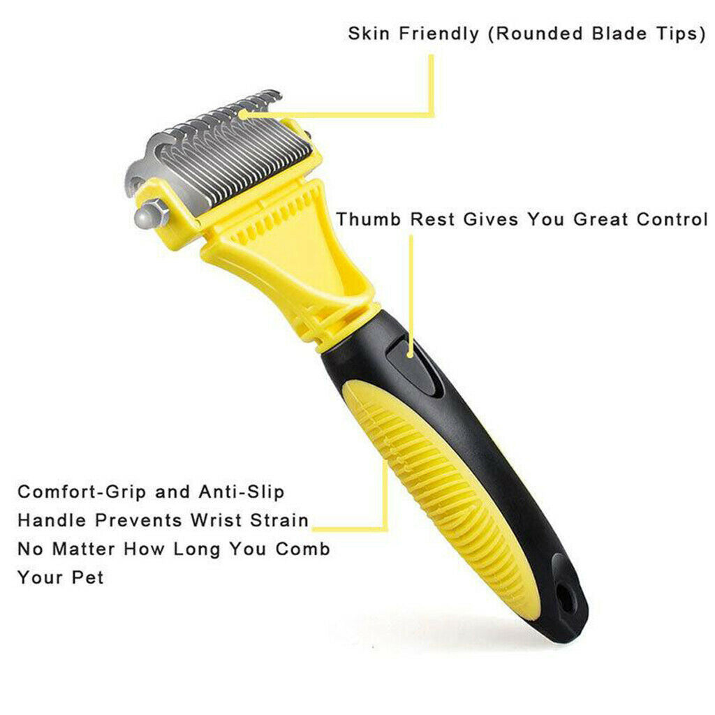 Dog & Cat Brush for Shedding, Best   Hair Pet Grooming Tool, Reduces