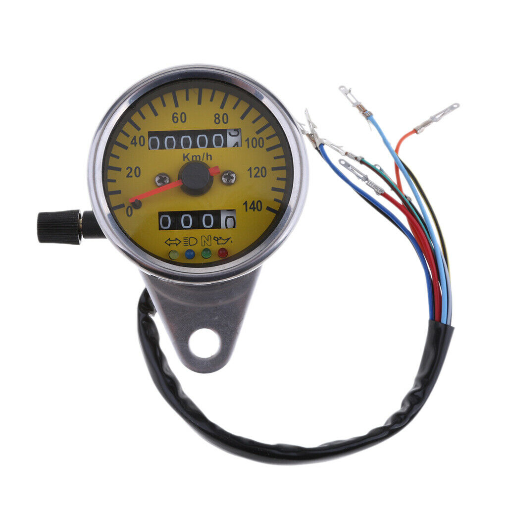 60mm Motorbike Universal LED Speedometer Gauge with Four Indicator Functions