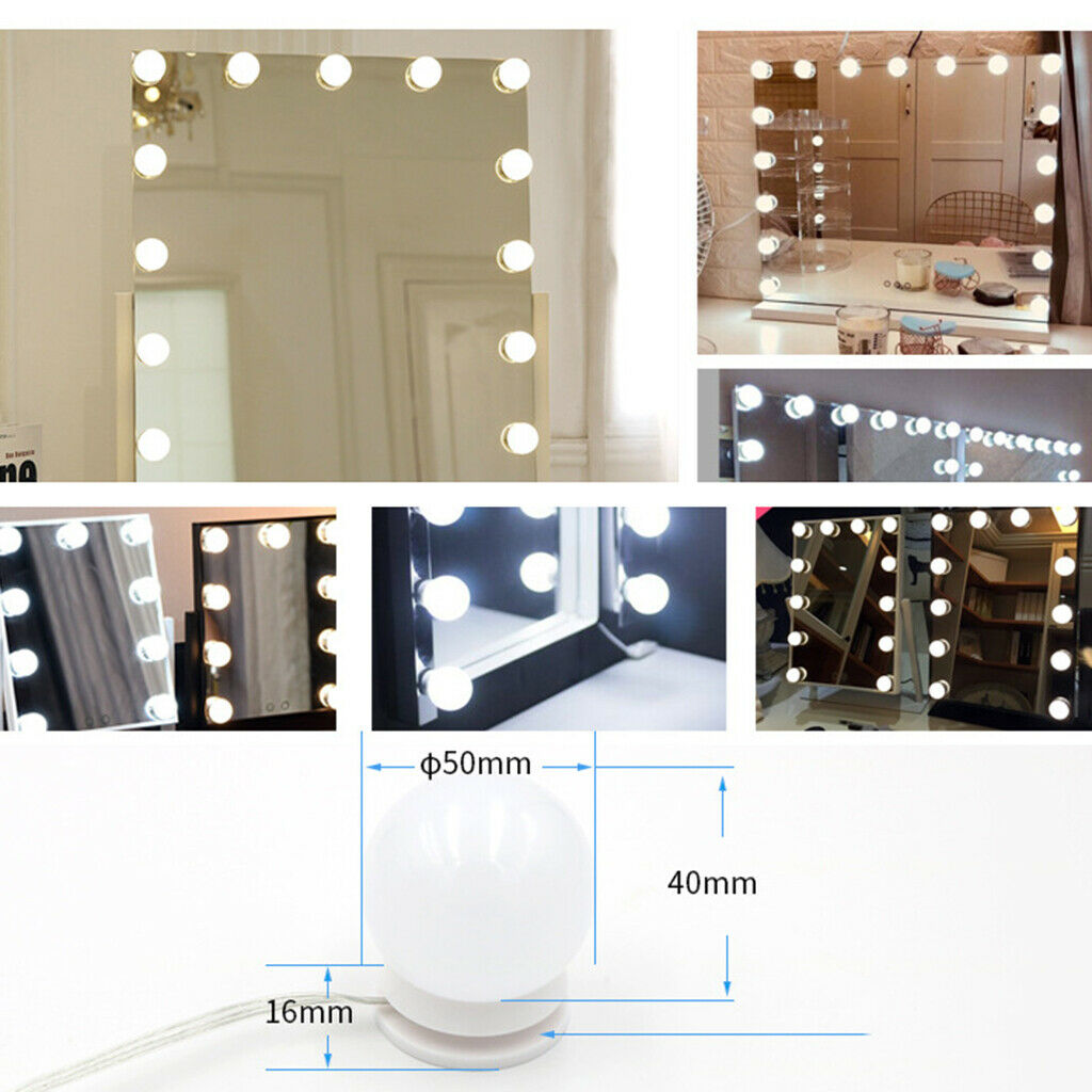 Vanity Lights Dimmable Makeup Mirror Lighting Bulbs Lamp for Hotel 3 Colors