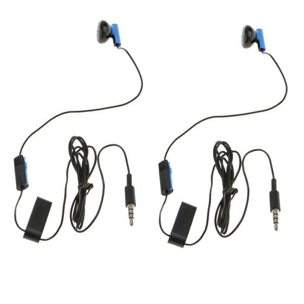2 Pieces Portable Mono Earphone with Mic Length Single Earbud for Sony PS4 .