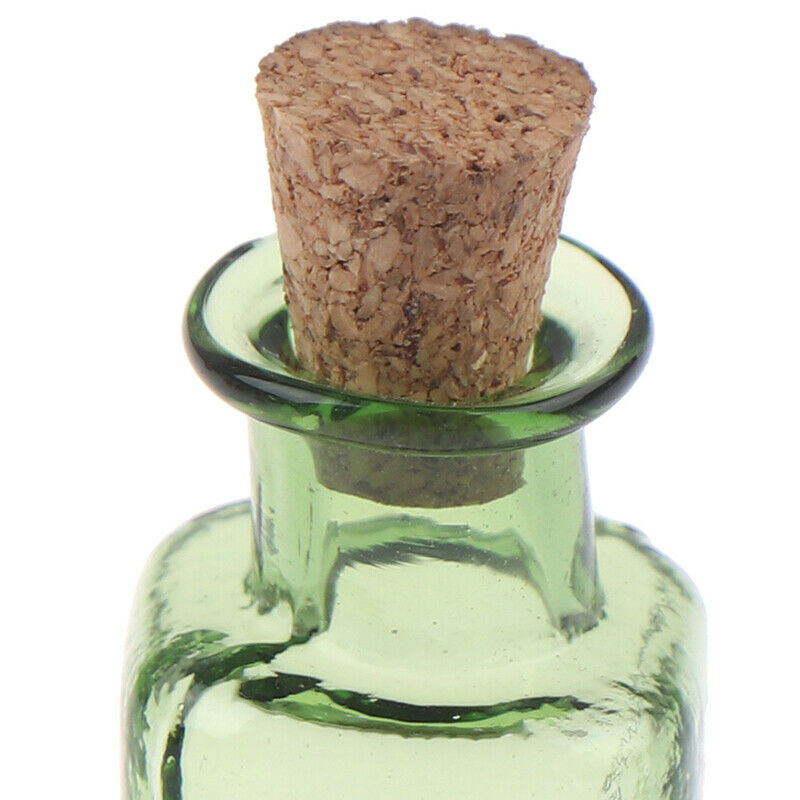Mini Glass Color Bottles With Stopper Cork Rectangle DIY Little Bottle Xmas D TH