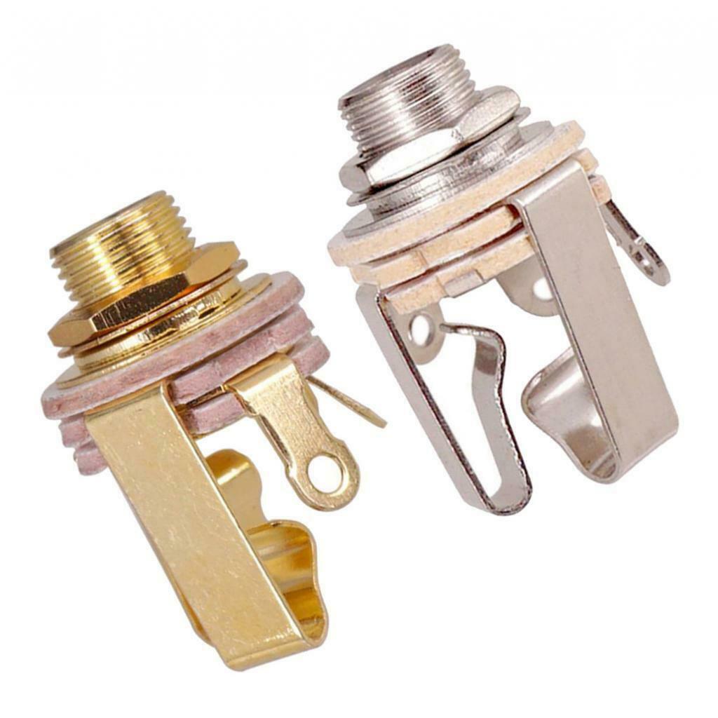 2 Pieces 1/4" Mono Plug Input for Electric Guitar Bass Plug Output Plug Accs