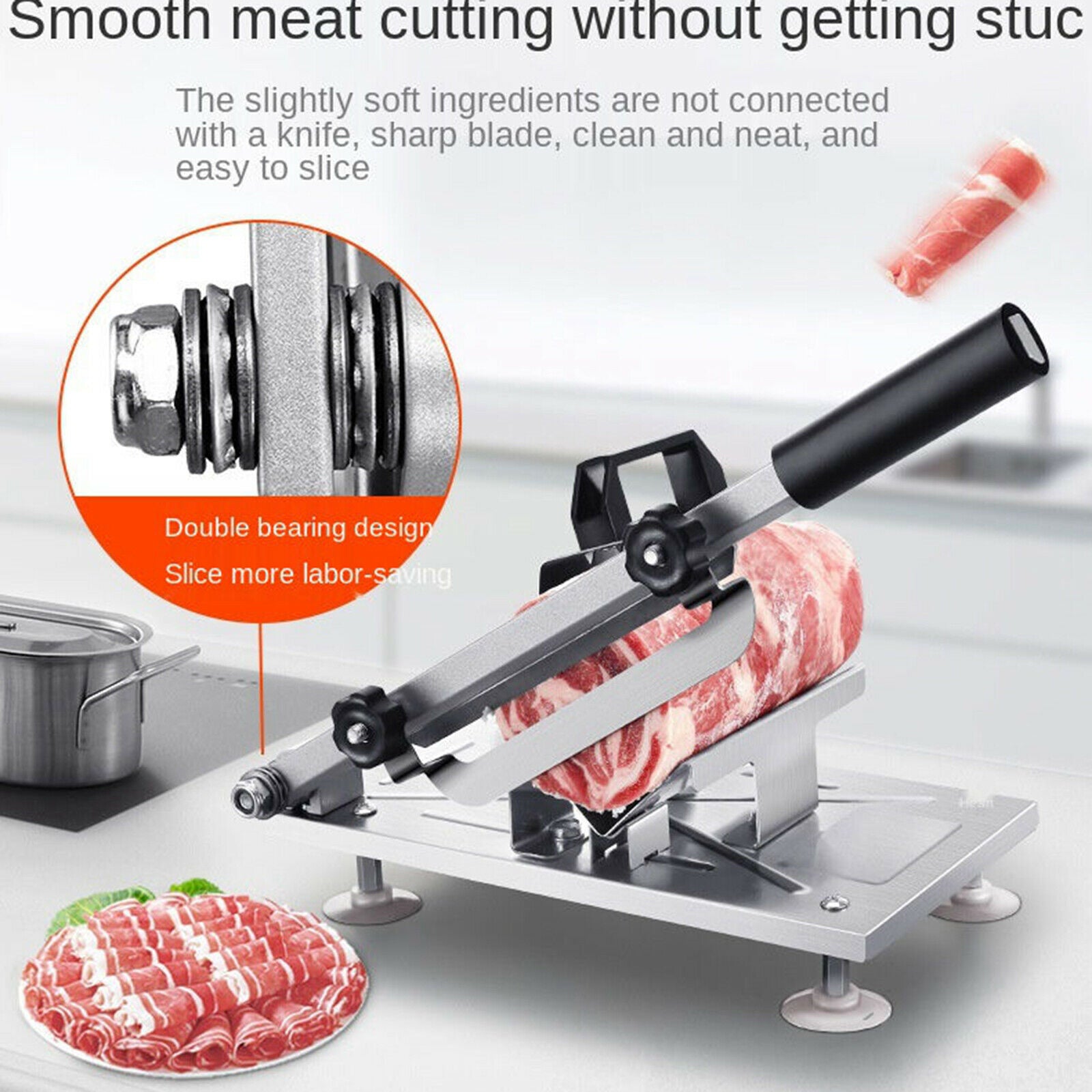 Household Manual Frozen Meat Slicer Easy-cut Food Beef Mutton Rolls Cutter