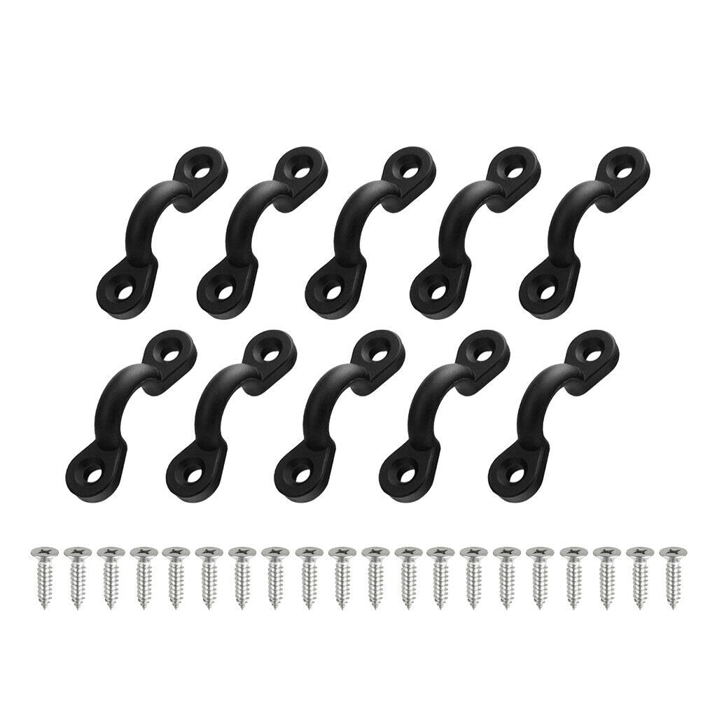10 Pcs Stainless Steel Eye Pad Metal Stapler Ring Carabiner With Spring Closure