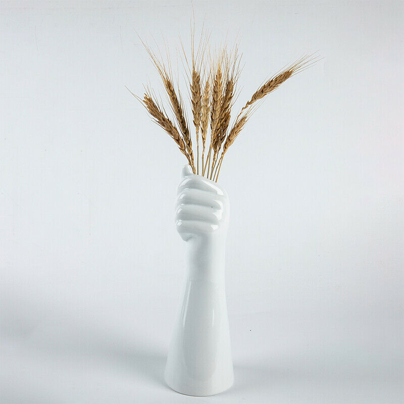 ceramics vase Nordic style Golden Hand Vase Flowers Modern Home Office Decor Qx