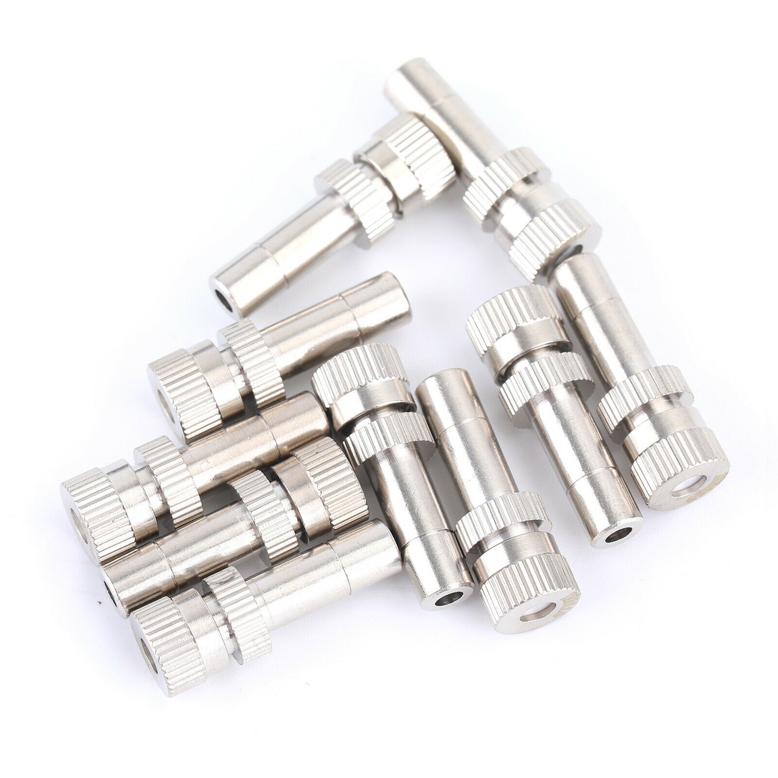 50X Misting Nozzles Water Mister Sprinkle For Cooling System 0.016" Quick plug E