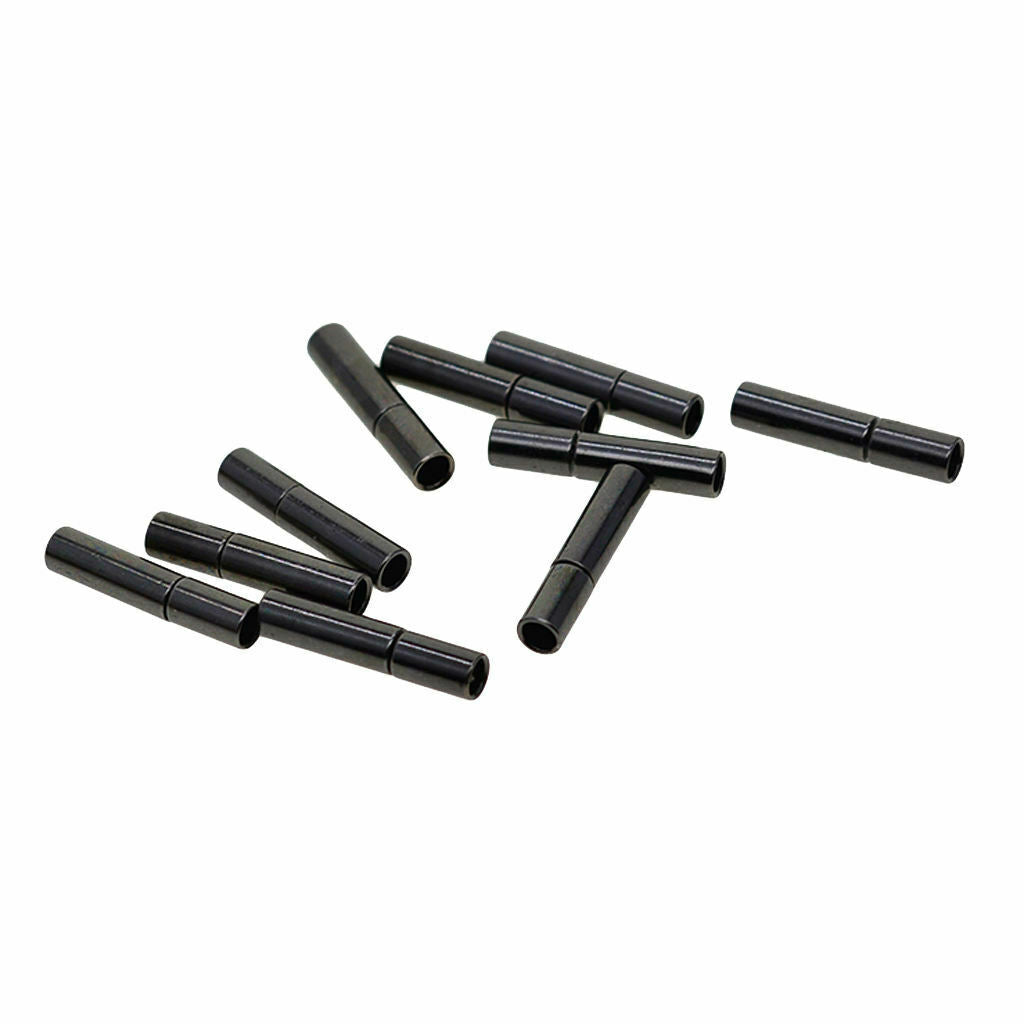 10 Set Black Glue In Bayonet Tube Clasp DIY Bracelet End Caps For 2mm Cord