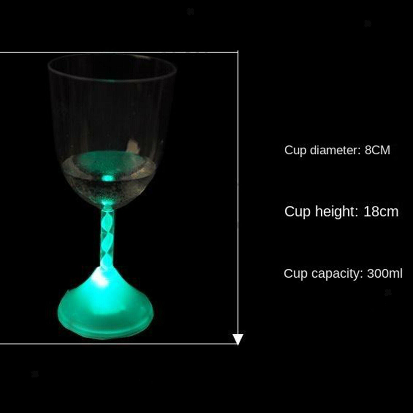 150ml Bars LED Light Up Flashing Wine Glass Goblet Colour Changing Birthdays