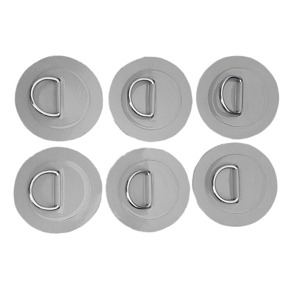 Heavy Duty D-ring Pad Patch Elastic ngee Rope for Kayak Canoe Boat Gray
