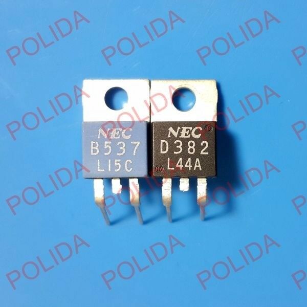 1pair Transistor NEC TO-220 2SB537/2SD382 B537/D382
