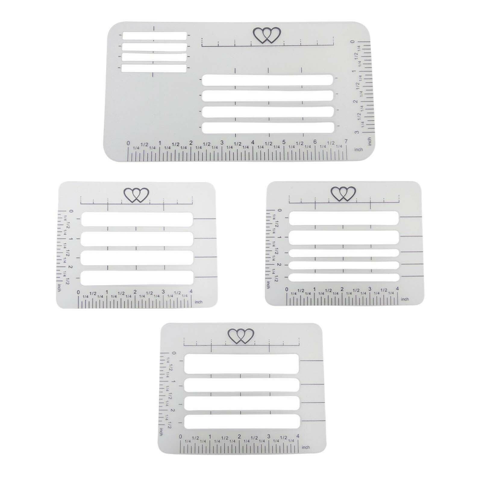 4pcs Envelope Address Guide Stencils Lettering Straight Template